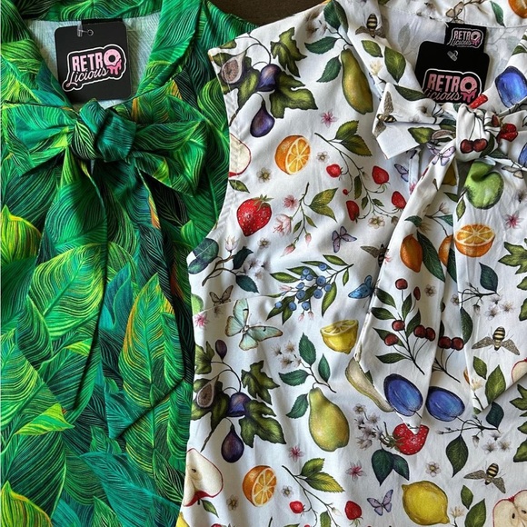 Leaves Bow Top by Retrolicious - Picture 3 of 8